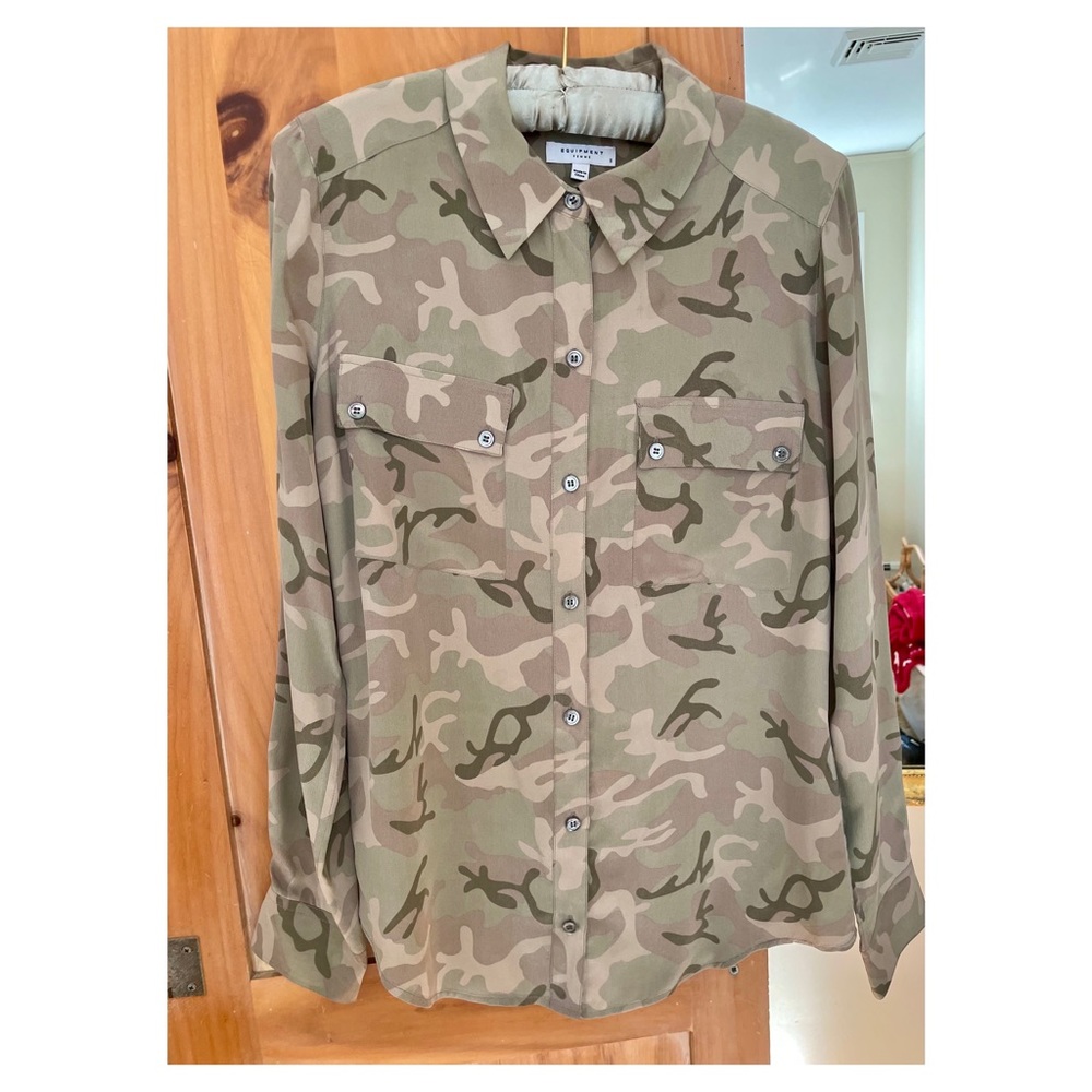 Equipment Camo Silk Blouse